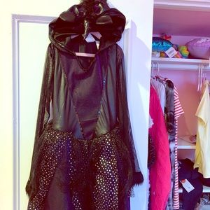 Black unicorn costume.